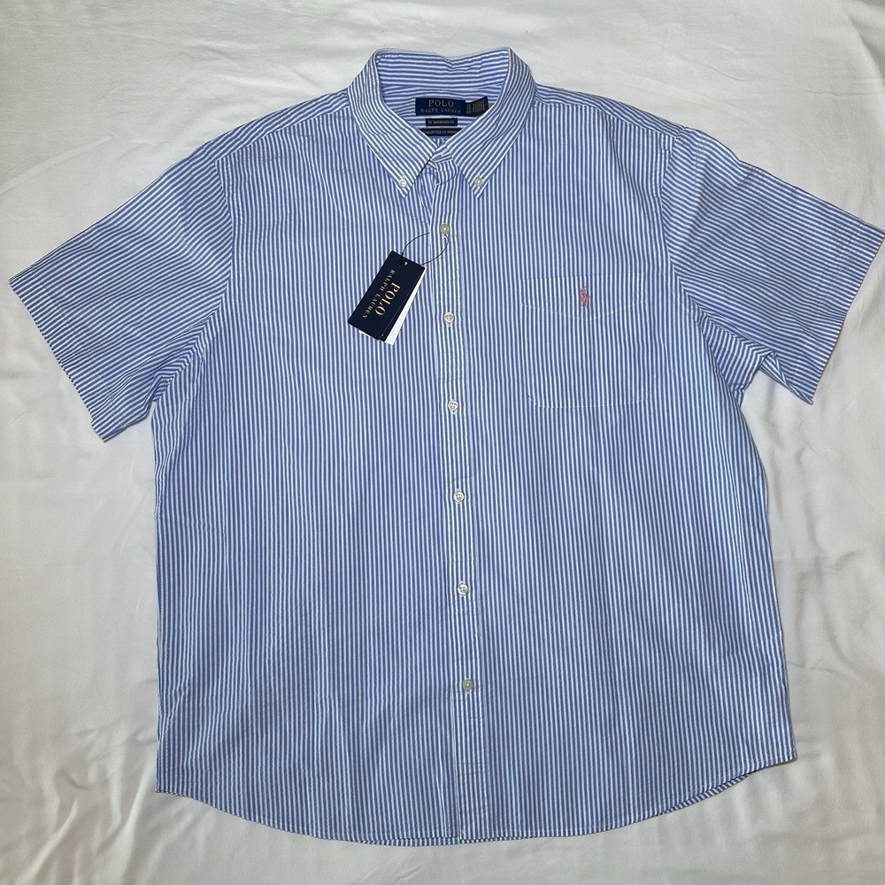 Polo Ralph Lauren Men's RL Untucked Fit Preppy Seersucker Striped Shirt XL NWT - Picture 1 of 10